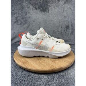 Nike Crater Impact Shoes Youth Size 7Y White Orange Walking Sneakers DB3551-100